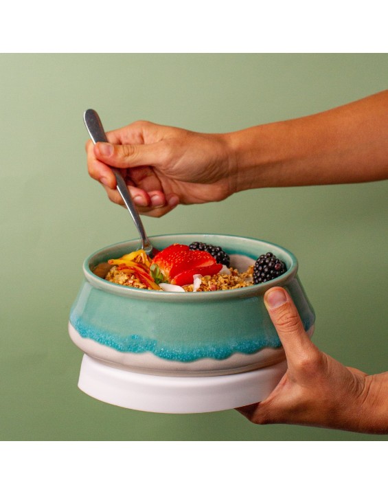 Lightweight Glacier Ceramic Travel Bowl